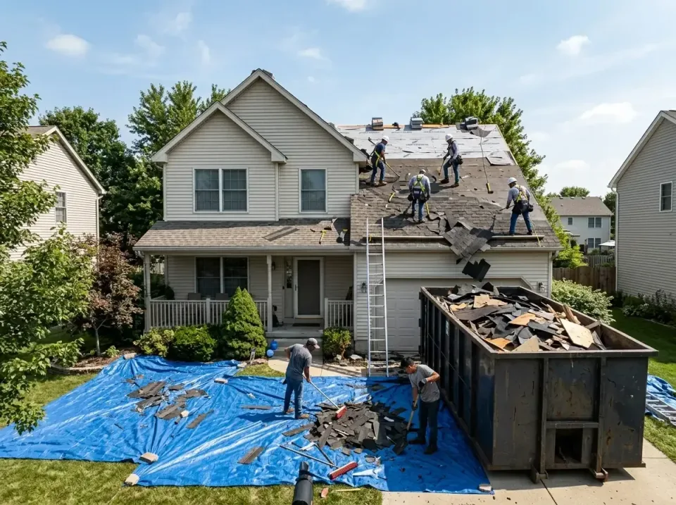 roof-replacement-debris-remova-004 — frequently asked questions, Cheapest Dumpster Rentals in Trail Creek, IN